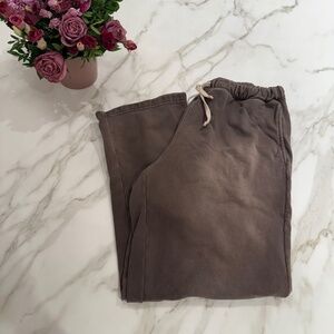 MoojiMooji Baggie Faded Thick Heavy Weight Brown Sweatpants Mens Large